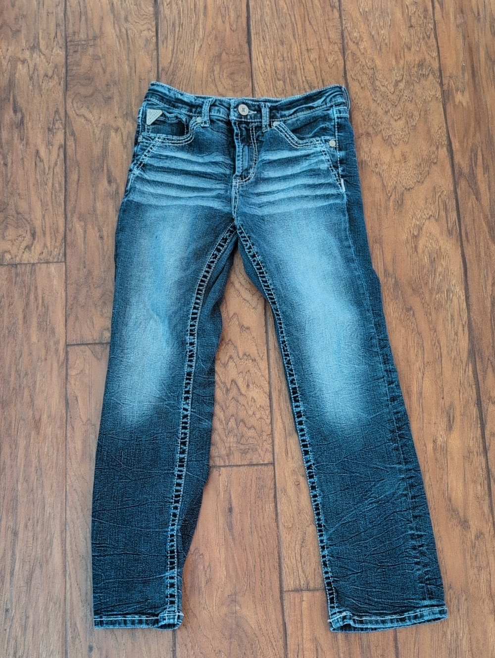 Kids Faded Blue Stretch Denim Jeans